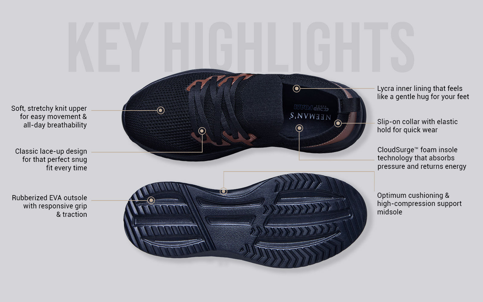 Ease Walk Snug : Black