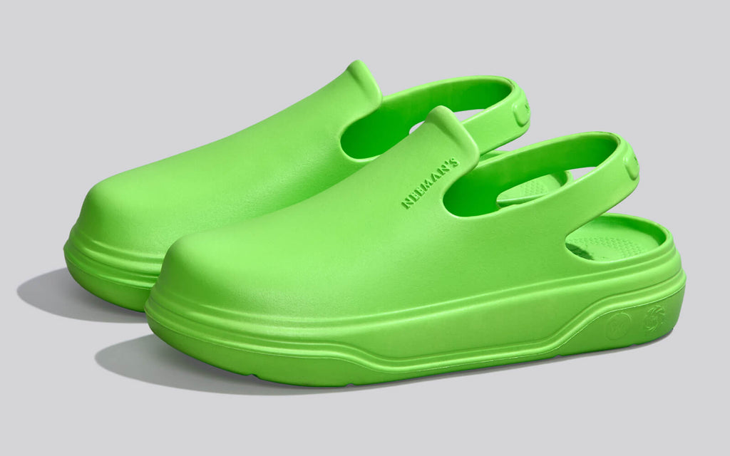 Cushers Clogs For Women : Neon Green