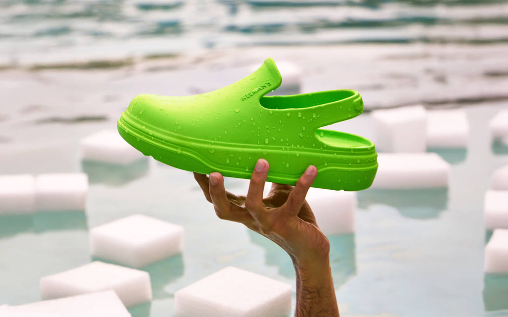 Cushers Clogs For Men : Neon Green