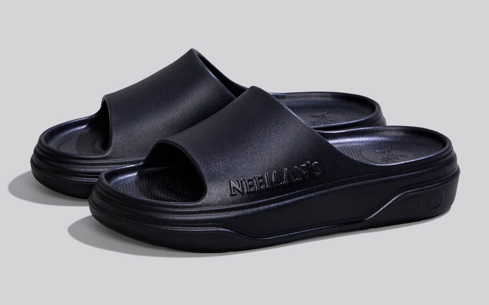 Cushers Slides For Men : Black